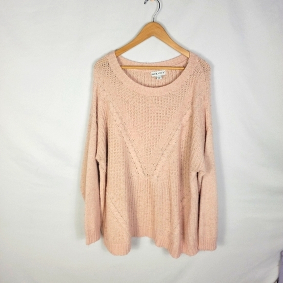 Ava & Viv Sweaters - Women's 2X Ava & Viv Pink Sweater